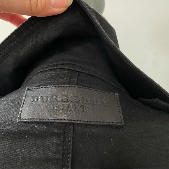 Burberry Brit denim jacket military style front buttons - Picture 5 of 11